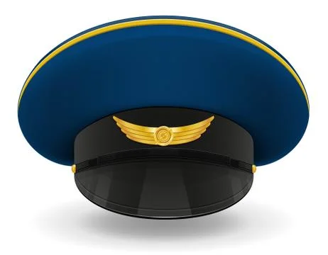 Professional uniform cap or pilot vector illustration Illustrazione stock