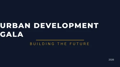 Professional urban development gala announcing building the future city con.. Stock Footage 337578073