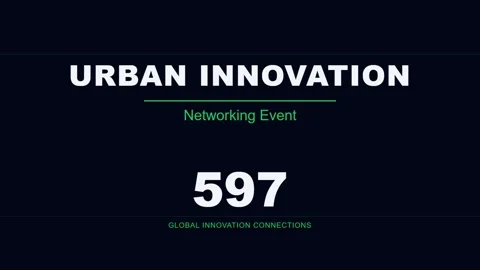 Professional urban innovation concept for tech conferences and global netwo.. Stock Footage 337578080