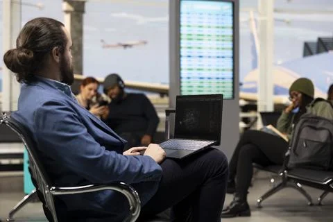 Professional using artificial intelligence and machine learning tools Stock Photos