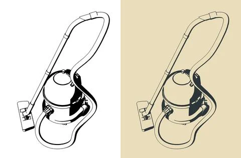 Professional vacuum cleaner illustrations 스톡 일러스트