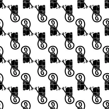 Professional vacuum cleaner pattern seamless vector Illustrazione stock