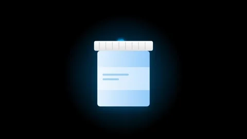 Professional vector animation of a medical container releasing capsules in .. Видео 346202362