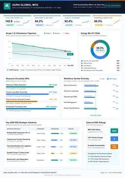 Professional vector infographic displaying environmental, social, and governa Stock Illustration
