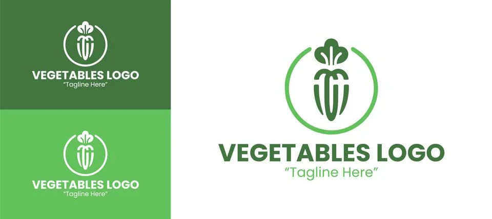 Professional Vegetables Logo Stock Illustration