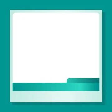 A Professional Vertical Product Frame Template with a Clean Teal Blue Horiz.. Stock Illustration