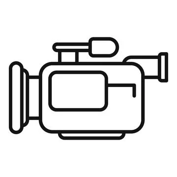 Professional video camera for filming Stock Illustration