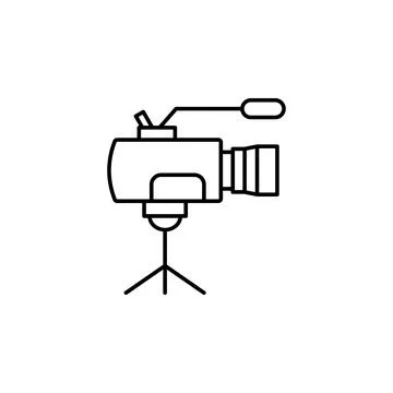 Professional video camera icon. Element of video products outline icon for Stockillustratie