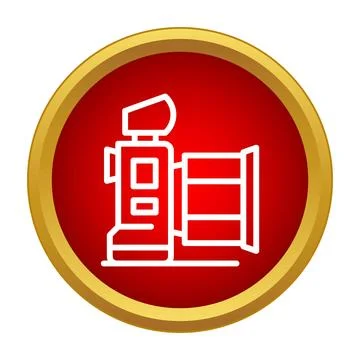 Professional video camera icon for recording and filmmaking Stock Illustration