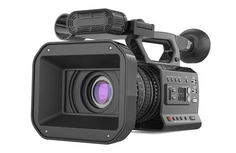 Professional video camera or television camera. 3D rendering イラスト素材