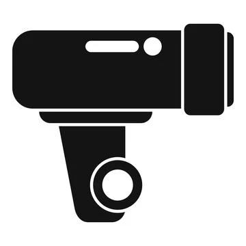 Professional video camera recording icon showing film industry and cinema Stock Illustration