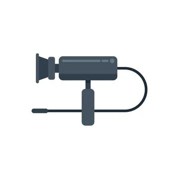 Professional video camera recording on tripod with remote control Stock Illustration