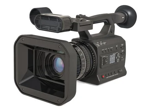 Professional video camera, television camera. 3D rendering イラスト素材