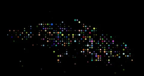 Professional Video Graphic of Dots Falling into US Virgin Islands Map Form Stock Footage 320723711