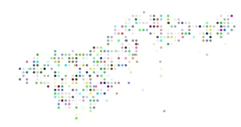 Professional Video Graphic of Dots Falling into American Samoa Map Form 動画素材 320743098