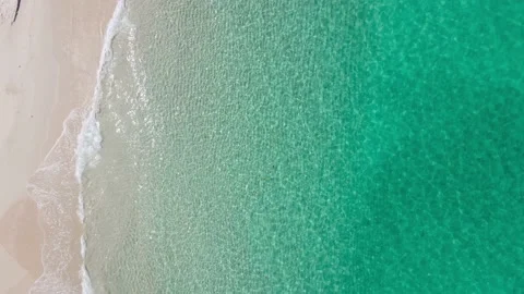 Professional video.Top-view in drone shot. Video of beach sea. Beautiful Vidéo 149488671