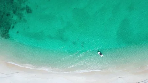 Professional video.Top-view in drone shot. Video of beach sea. Beautiful Vídeo Stock 149488985