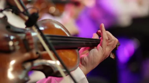 Professional violinists Video stock 47922446