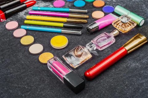 Professional visagiste tools Stock Photos