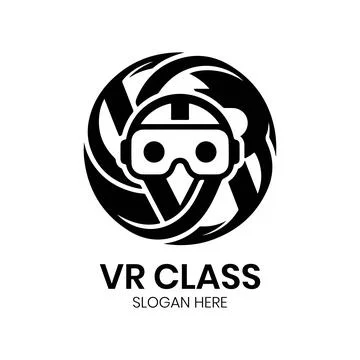 Professional VR Class Logo Tech Design Иллюстрация