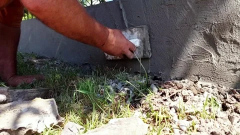 Professional Wall Rendering: Achieving a Perfect Finish Stock Footage 312976973