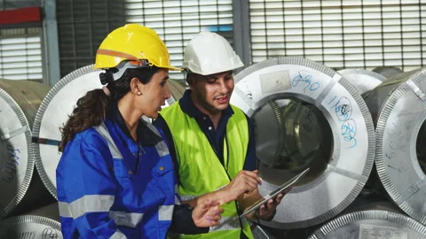 Professional woman engineer worker using digital tablet for working with co.. Stock Footage 242714498