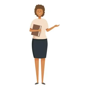 Professional woman presenting with documents Stock Illustration