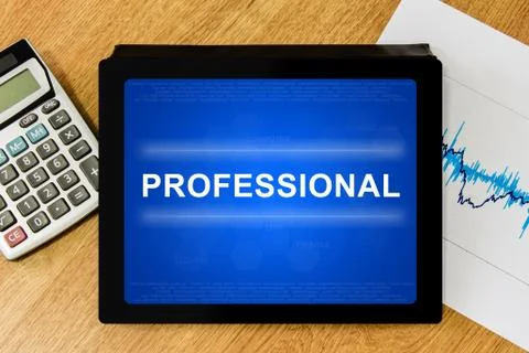 Professional word on digital tablet Foto stock