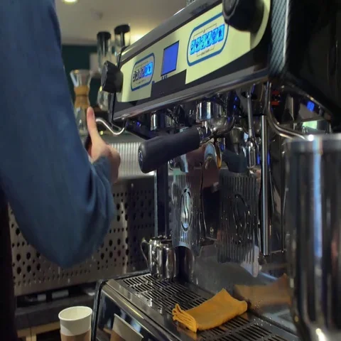 Professional Work of Baristas Stock Footage 69453979