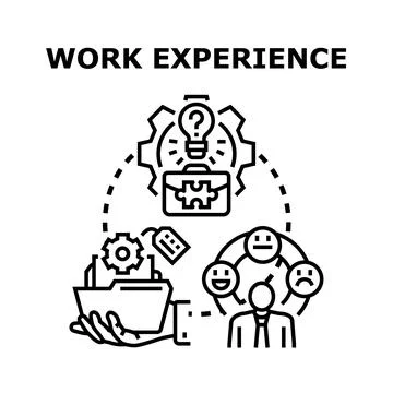Professional work experience concept development process イラスト素材