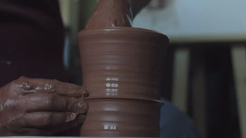 Professional work in the potter workshop Stock Footage 109282575