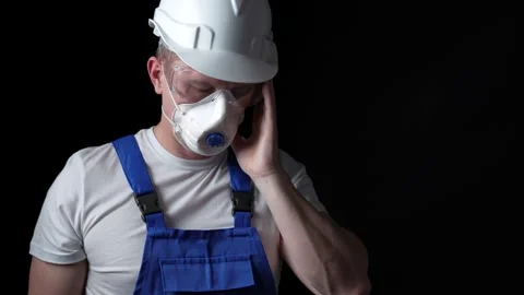 Professional worker having headache Stock Footage 239343813