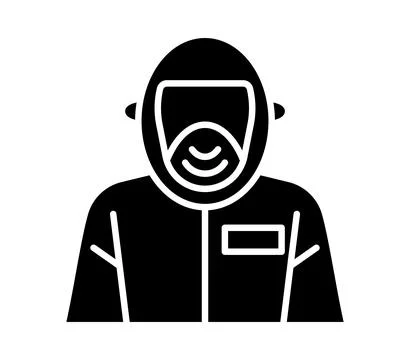 Professional worker wearing protective gear in a safety environment 库存插图