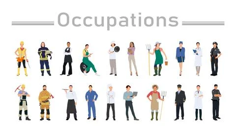 Professional workers Stock Illustration