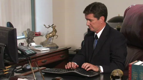 Professional Working at the Computer 스톡 동영상 505370