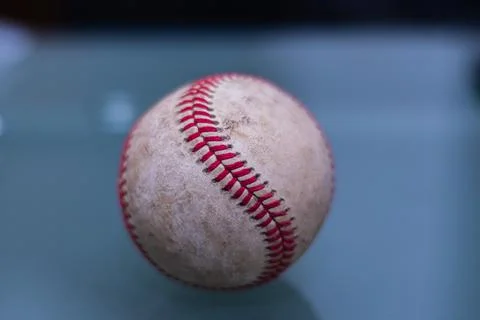 Professional worn baseball 스톡 사진