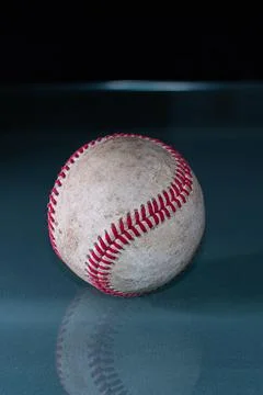 Professional worn baseball 스톡 사진