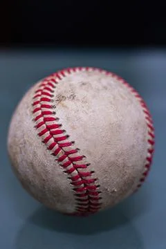 Professional worn baseball 스톡 사진