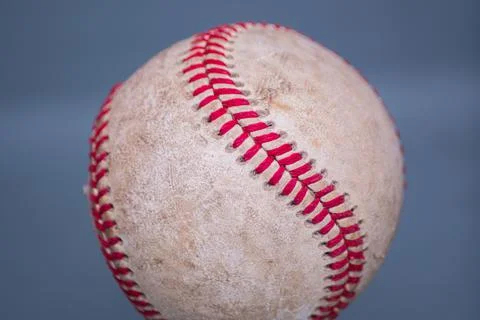 Professional worn baseball 스톡 사진