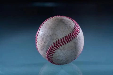 Professional worn baseball 스톡 사진