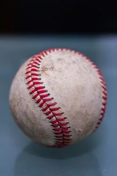 Professional worn baseball 스톡 사진