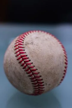 Professional worn baseball 스톡 사진