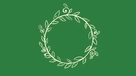 Professional Wreath Motion With Olive Element Stock Footage 338016389
