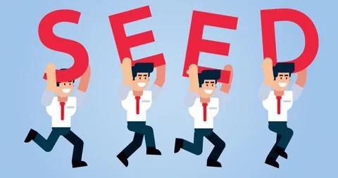 Professionals Carry SEED Word While Moving Forward Video stock 313139672