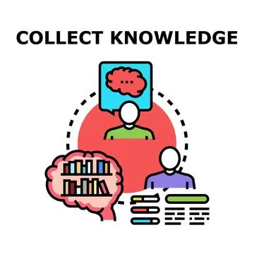 Professionals collecting knowledge and exchanging information Stockillustratie