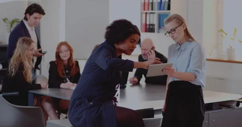 Professionals discussing in meeting at workplace Stock Footage 171577535