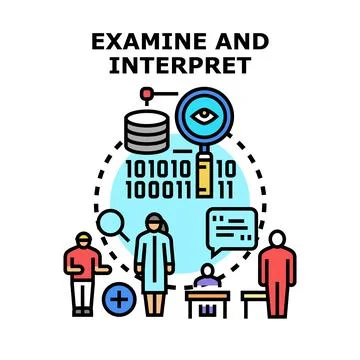 Professionals examining and interpreting data for business analysis Stock Illustration