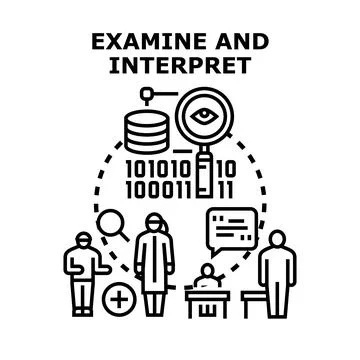 Professionals examining and interpreting data for business analysis Stock Illustration