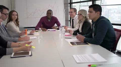 Professionals in a Meeting (4 of 7) Stock Footage 47626530