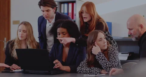 Professionals planning strategy in office Stock Footage 171576050